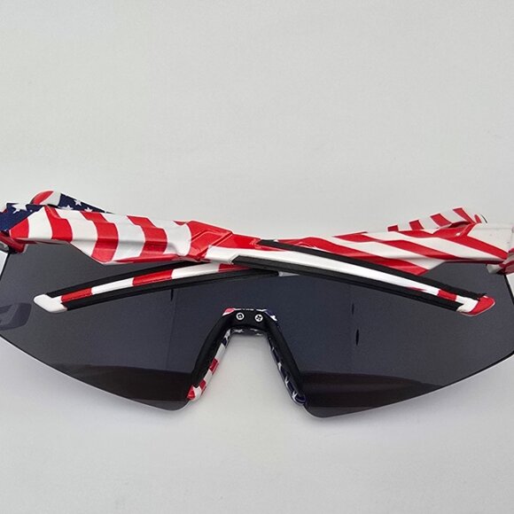 Omekol Flag Stars & Stripes Frame Polarized Blue Lens Sports Baseball Sunglasses - Picture 9 of 12